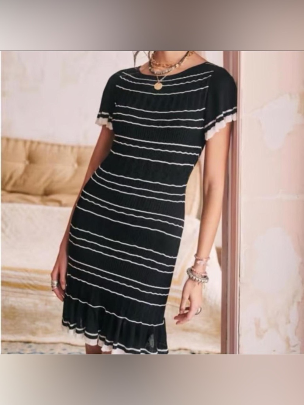 Sezane Brunella Knit Dress size xxl